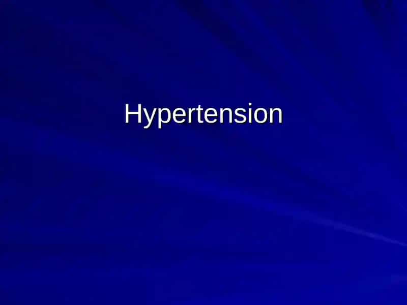 Hypertension