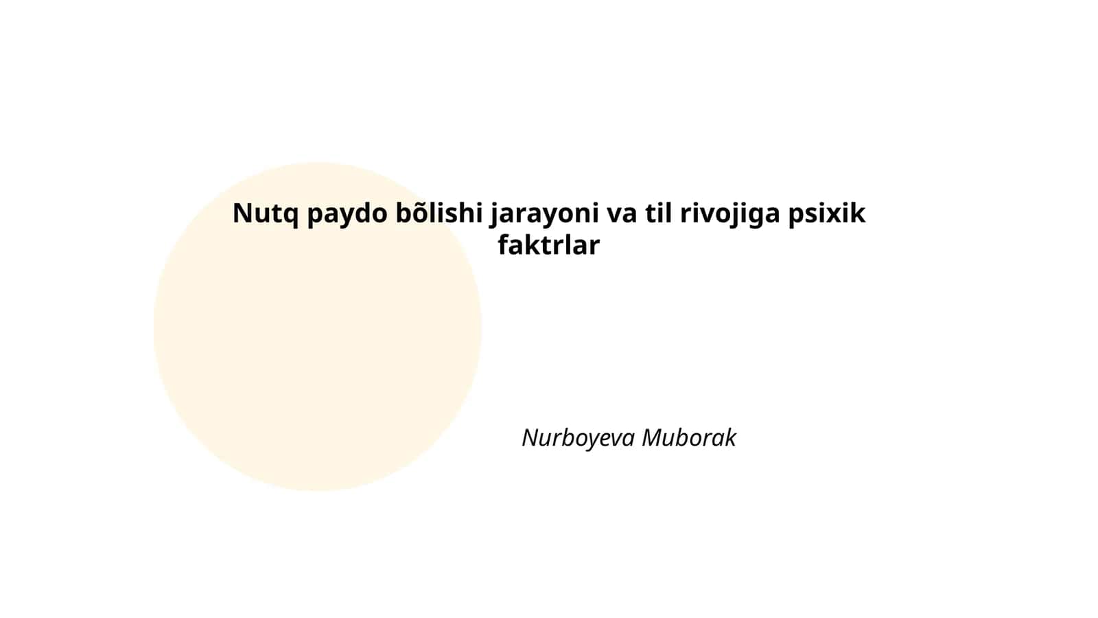Tug'ma nutq qobiliyati 1
