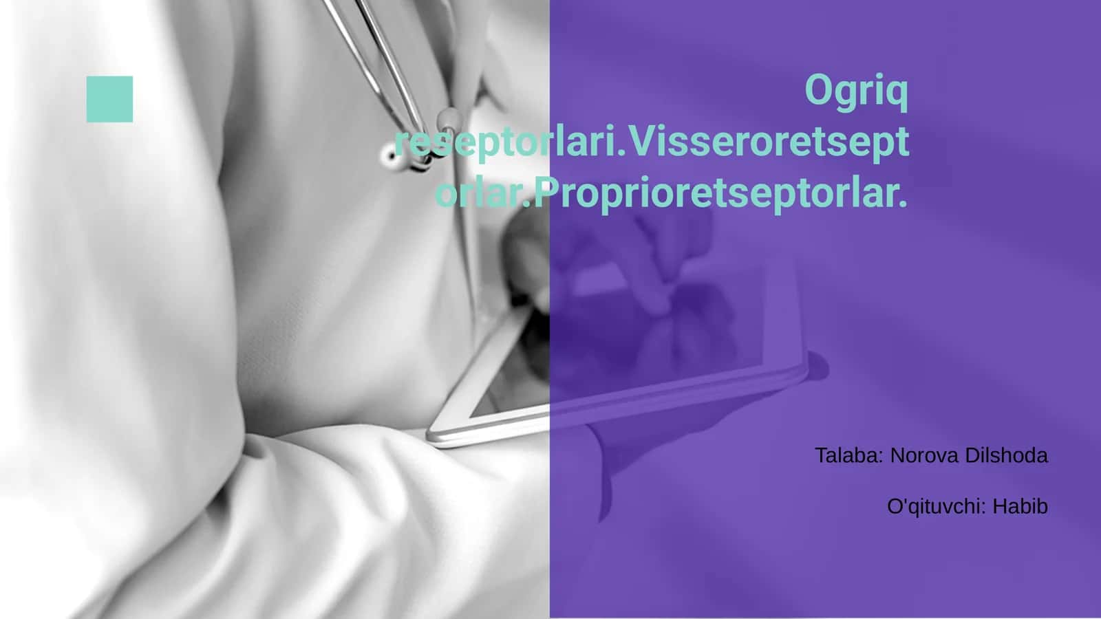 Ogriq reseptorlari 1