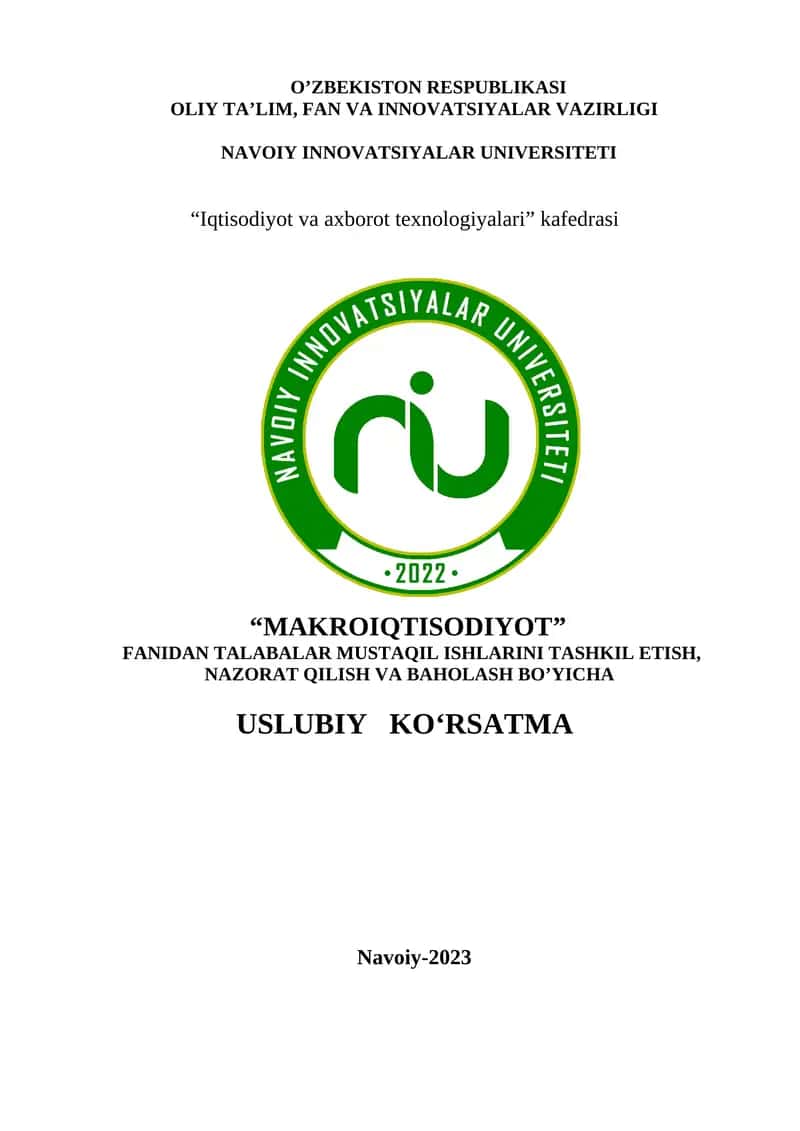 Makroiqtisodiyot 1
