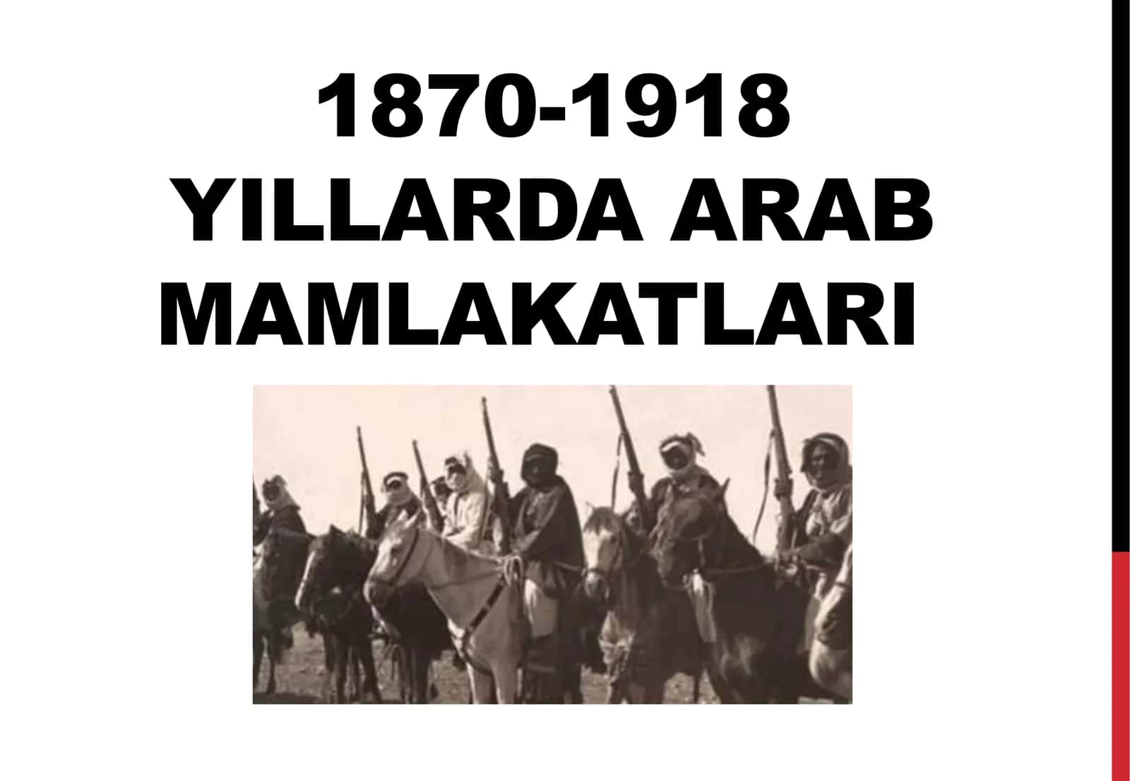 1870-1918 yillarda Arab mamlakatlari 1