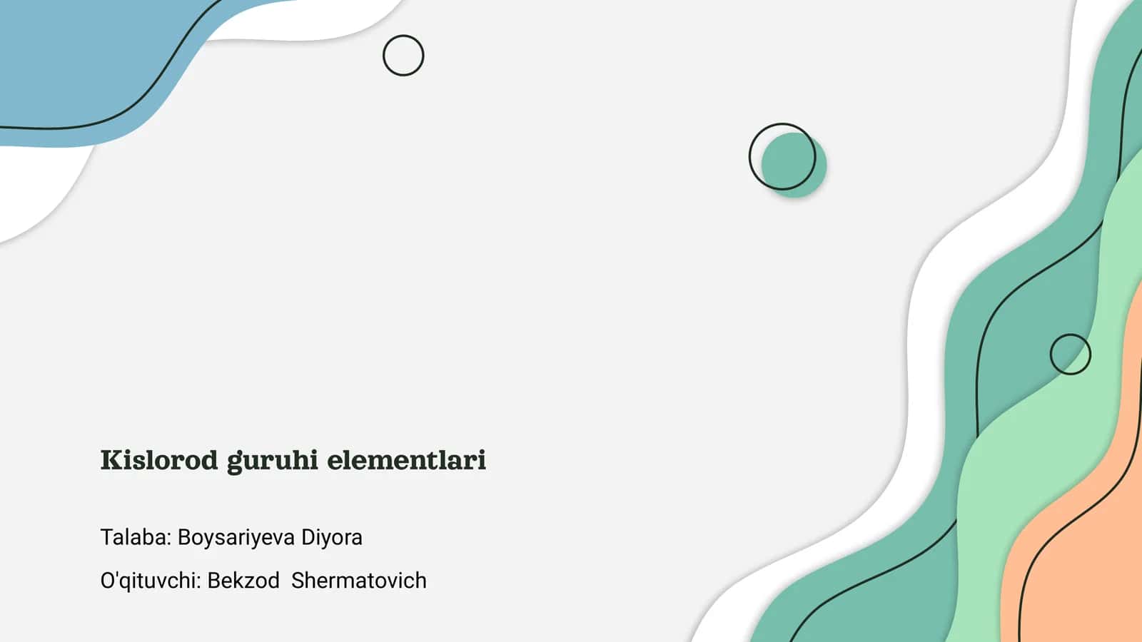 Kislorod guruhi elementlari 1
