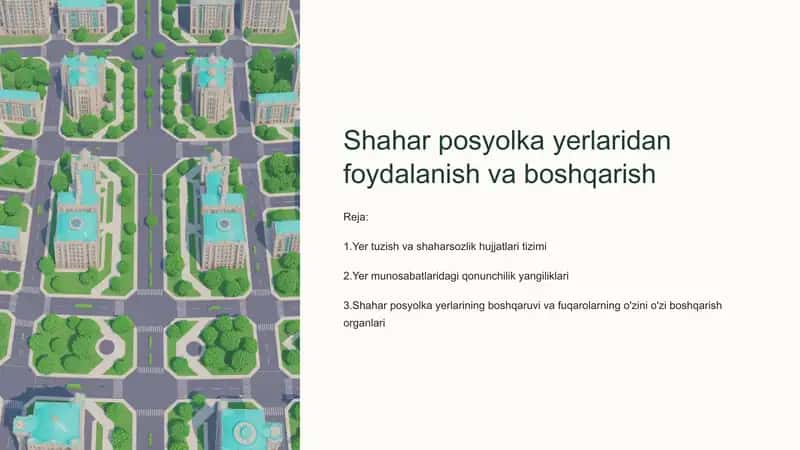 Yer tuzish va shaharsozlik hujjatlari tizimi 1