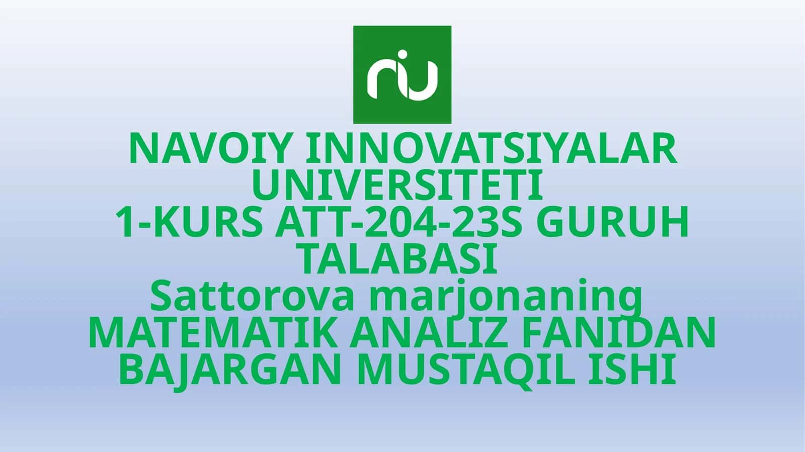 Statistik gipotezalar va ularning tasnifi 1