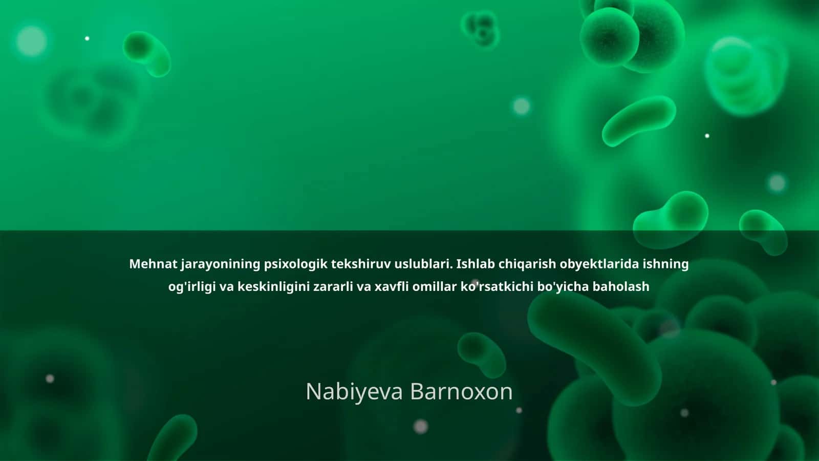 Mehnat jarayonining psixologik tekshiruv uslublari 1