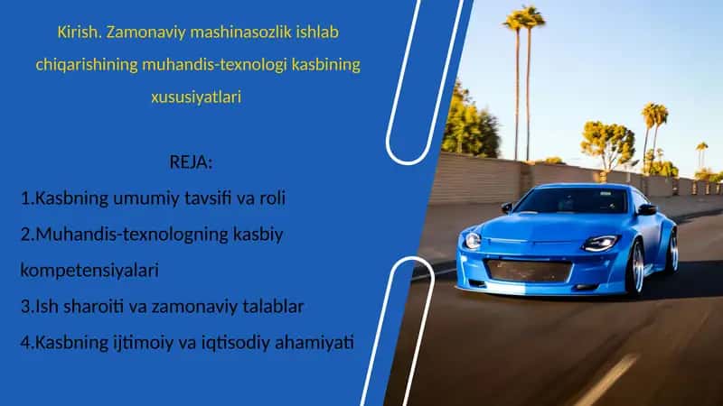 Zamonaviy mashinasozlik ishlab chiqarishining muhandis-texnologi kasbining xususiyatlari 1
