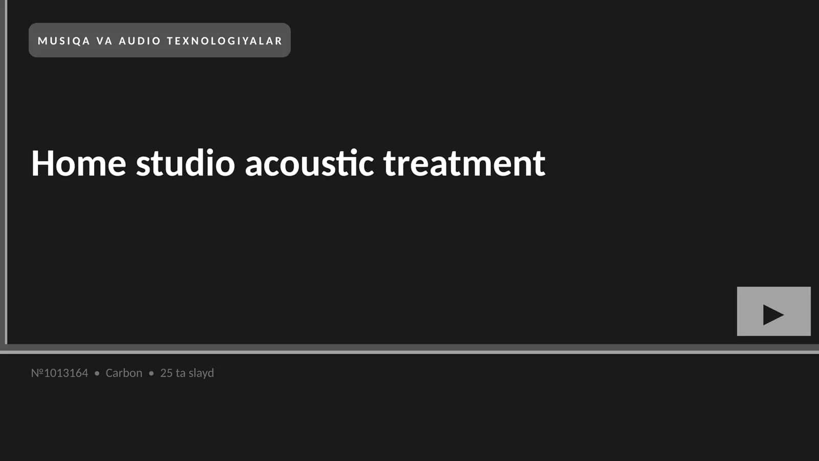 Home studio acoustic treatment 1