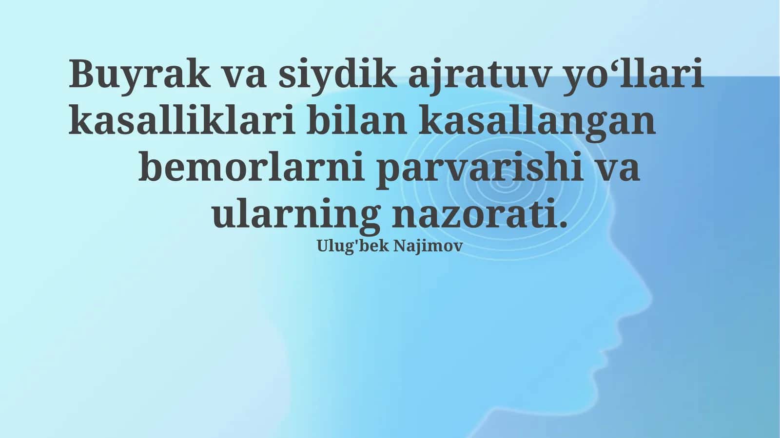 Buyrak va siydik ajratuv yo‘llari kasalliklari parvarishi 1