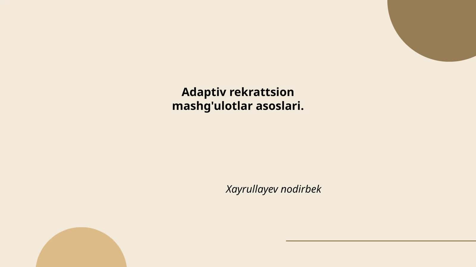 Adaptiv rekreatsiya 1
