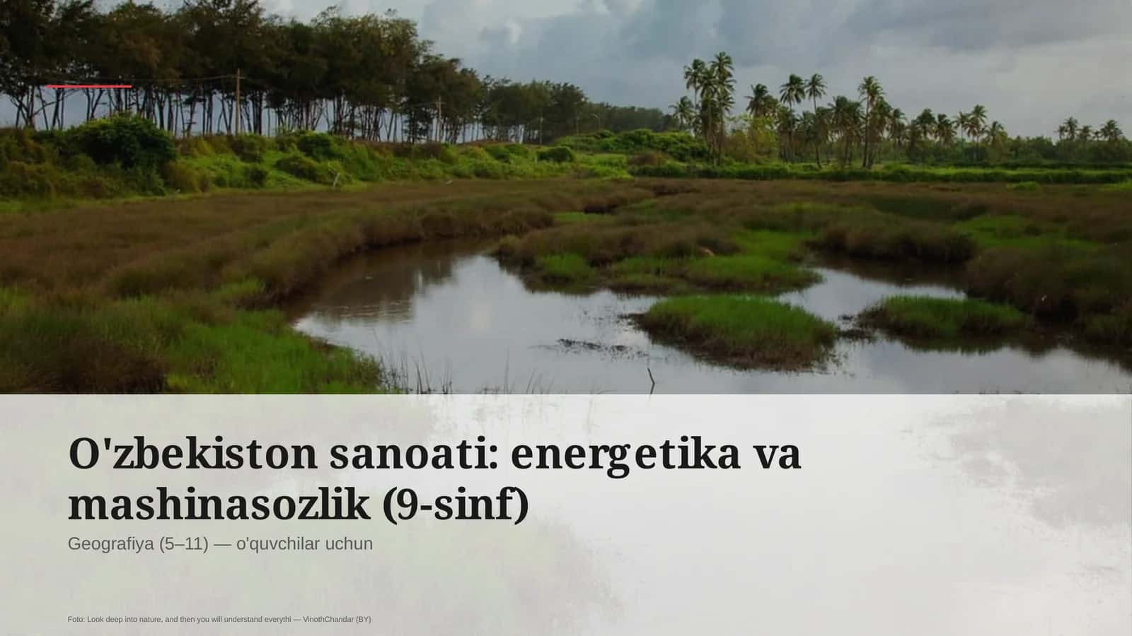 O'zbekiston sanoati: energetika va mashinasozlik (9-sinf) 1