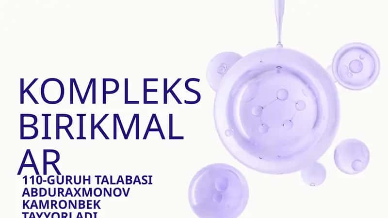 Kompleks birikmalar 1