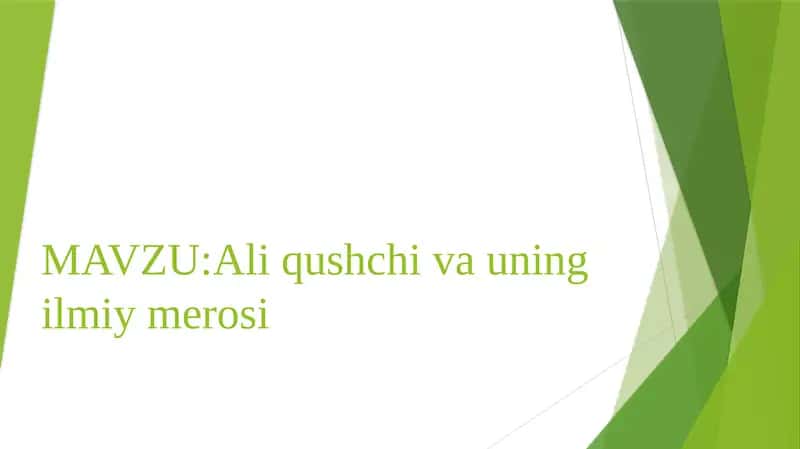 Ali qushchi va uning ilmiy merosi 1