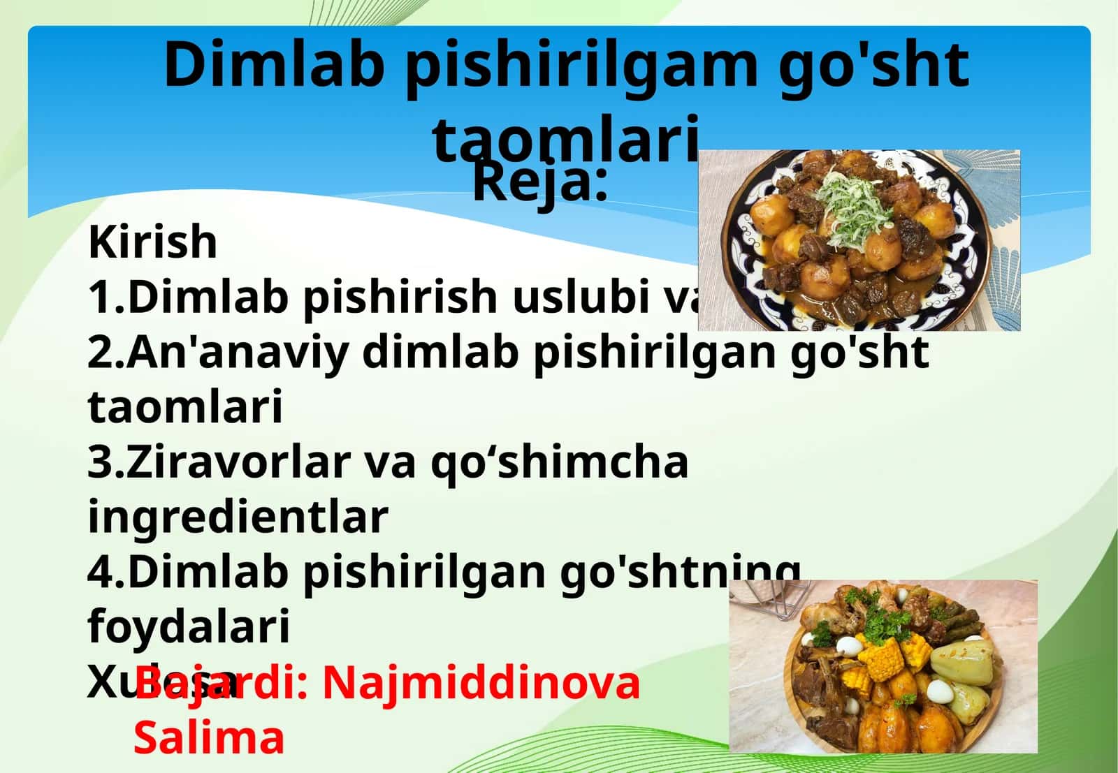 Dimlab pishirilgam go'sht taomlari 1