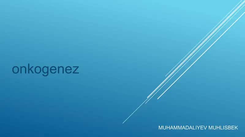 Onkogenez 1