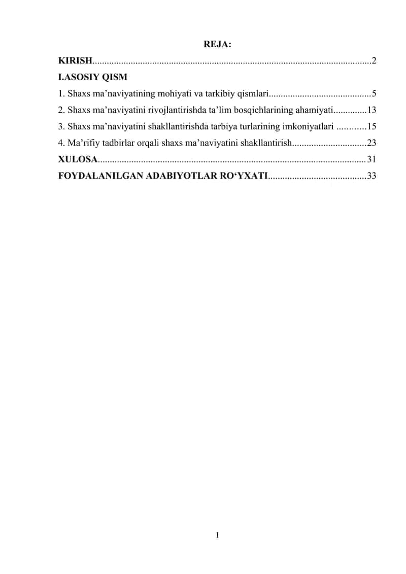 Shaxs ma’naviyatini rivojlantirishning pedagogik omillari 1