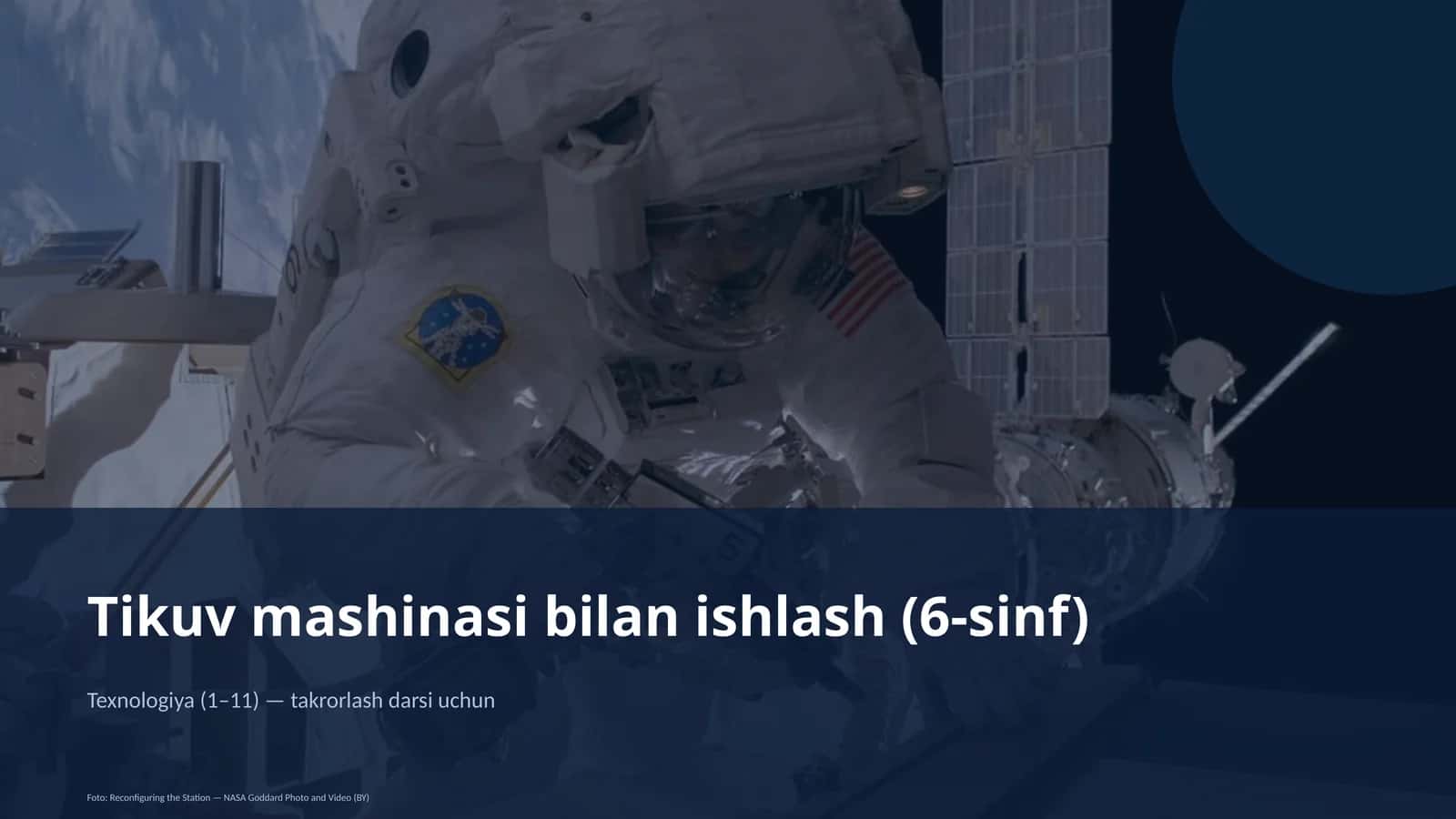 Tikuv mashinasi bilan ishlash (6-sinf) 1