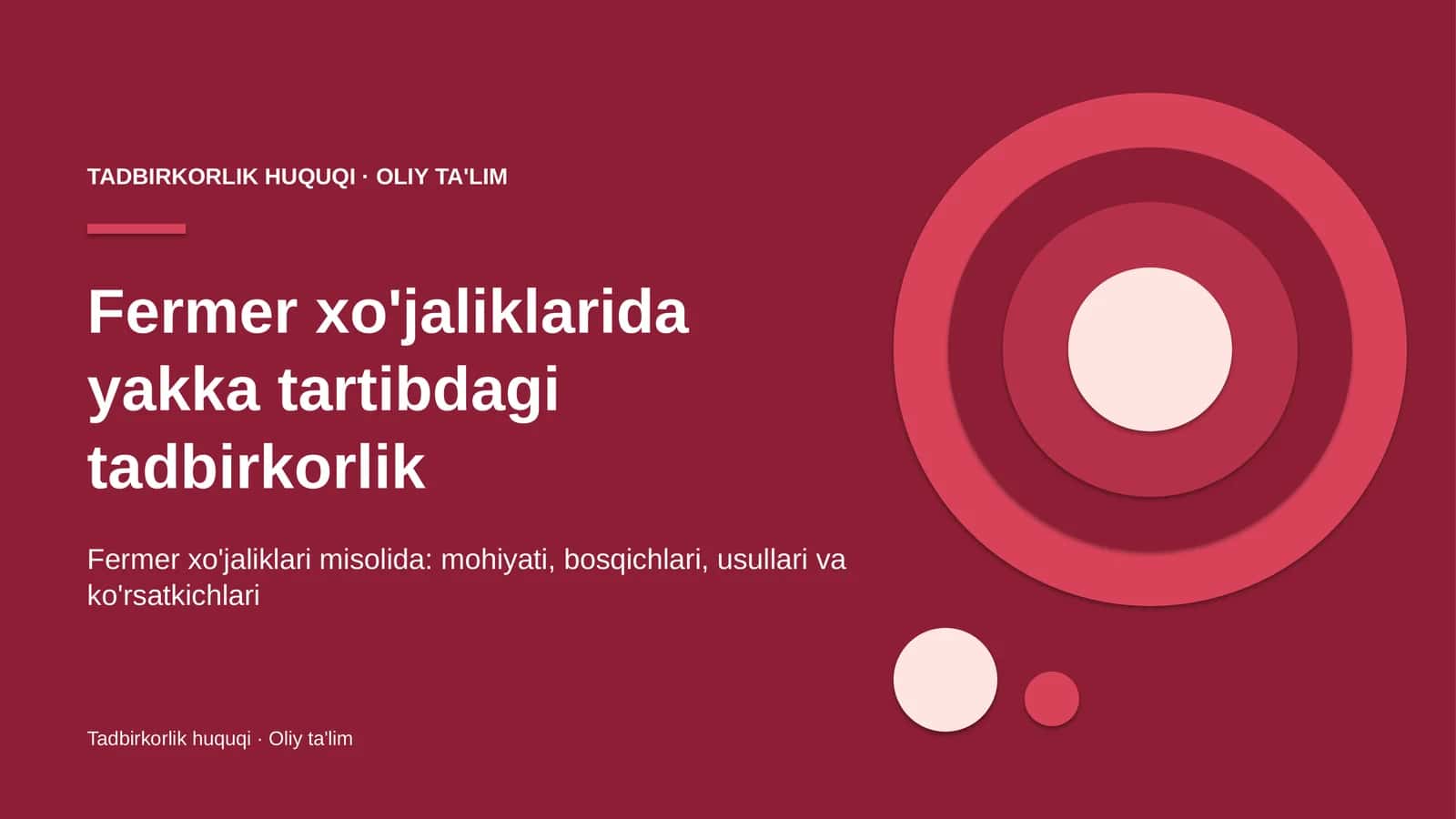 fermer xo'jaliklarida yakka tartibdagi tadbirkorlik 3221 1
