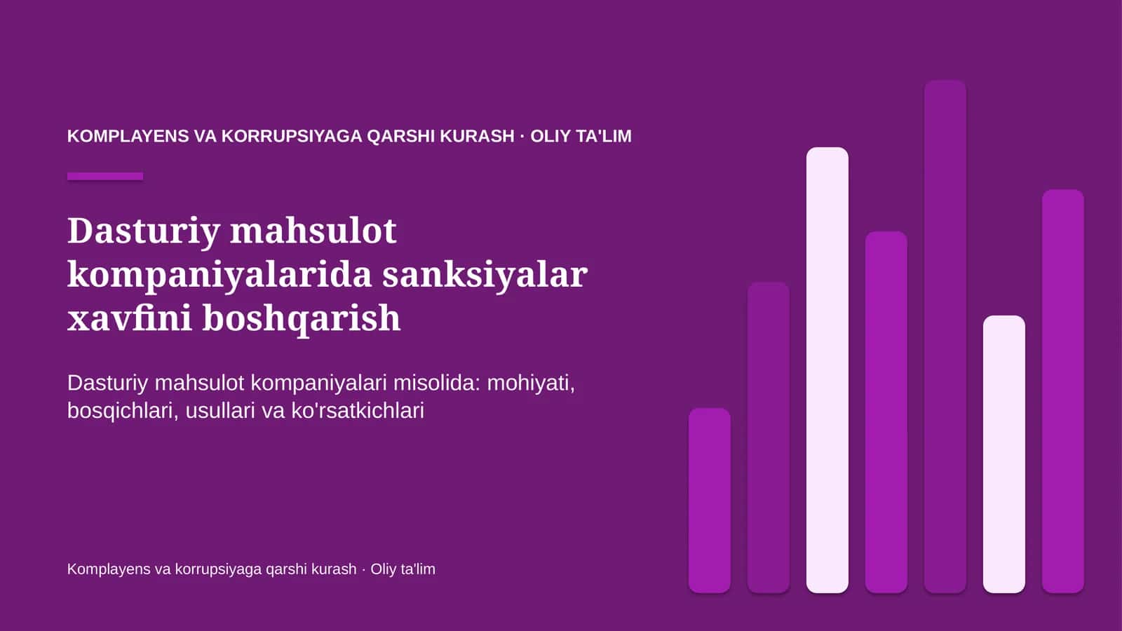 Dasturiy mahsulot kompaniyalarida sanksiyalar xavfini boshqarish 1