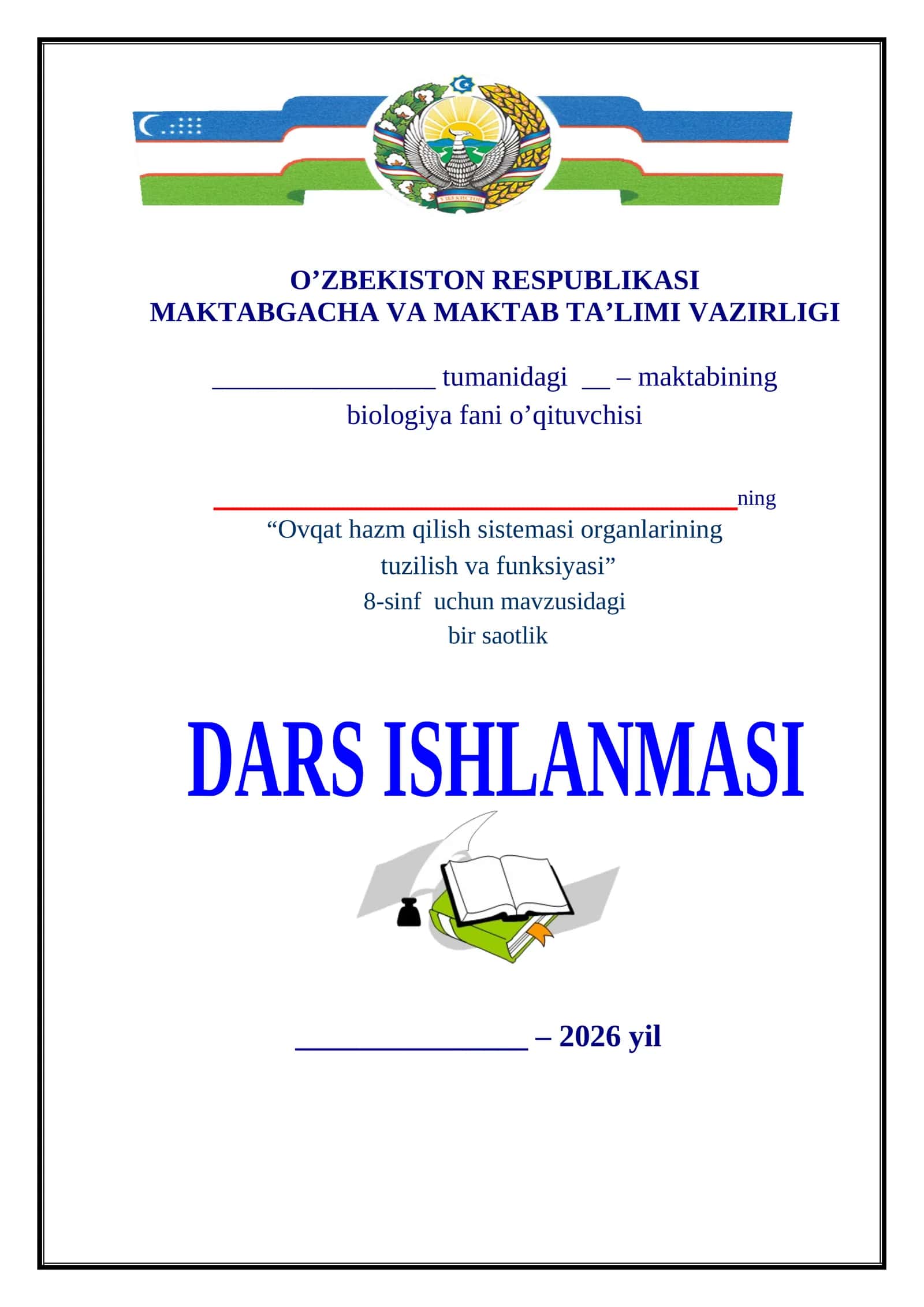 Ovqat hazm qilish sistemasi organlarining tuzilish va funksiyasi 1