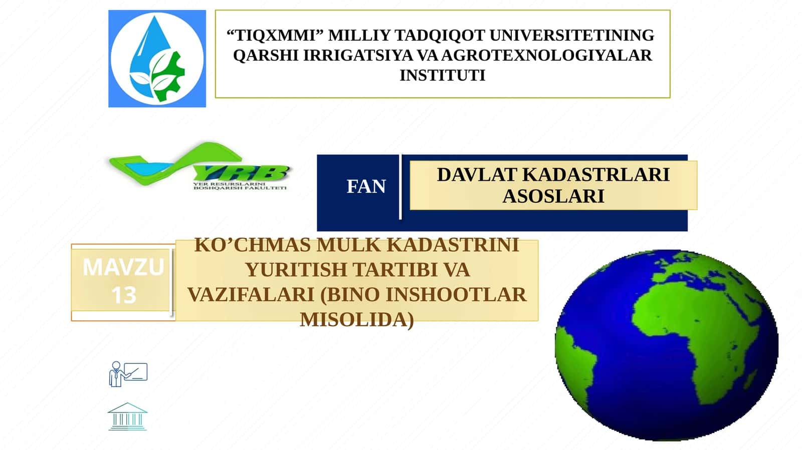KO’CHMAS MULK KADASTRINI YURITISH TARTIBI VA VAZIFALARI (BINO INSHOOTLAR MISOLIDA) 1
