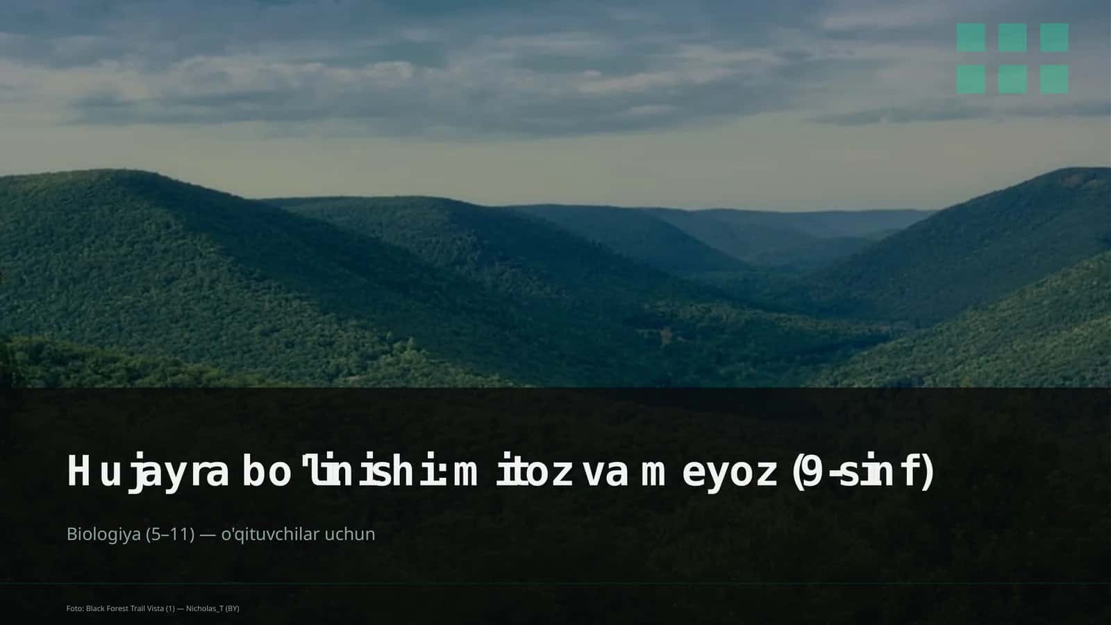 Hujayra bo'linishi: mitoz va meyoz (9-sinf) 1
