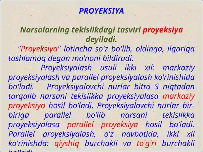 PROYEKSIYA