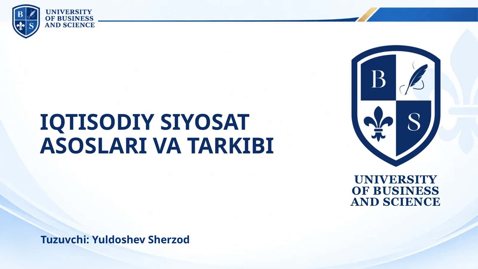 IQTISODIY SIYOSAT ASOSLARI VA TARKIBI 1