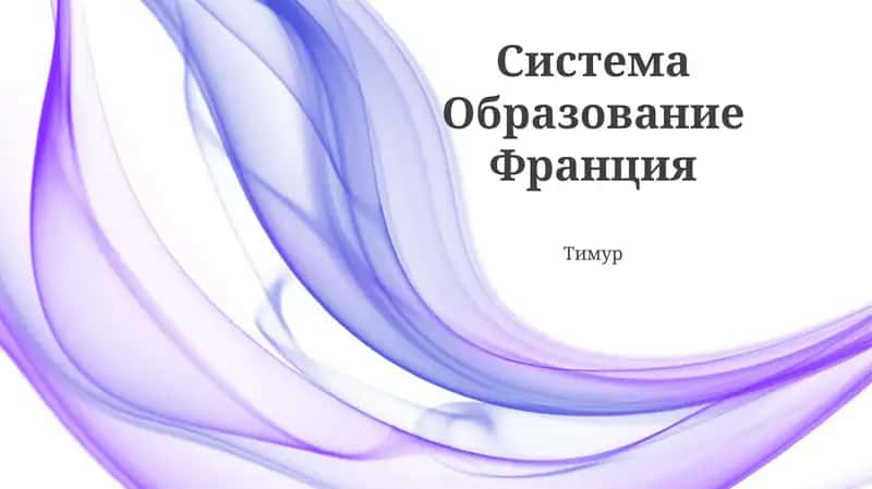 Система Образование Франция 1