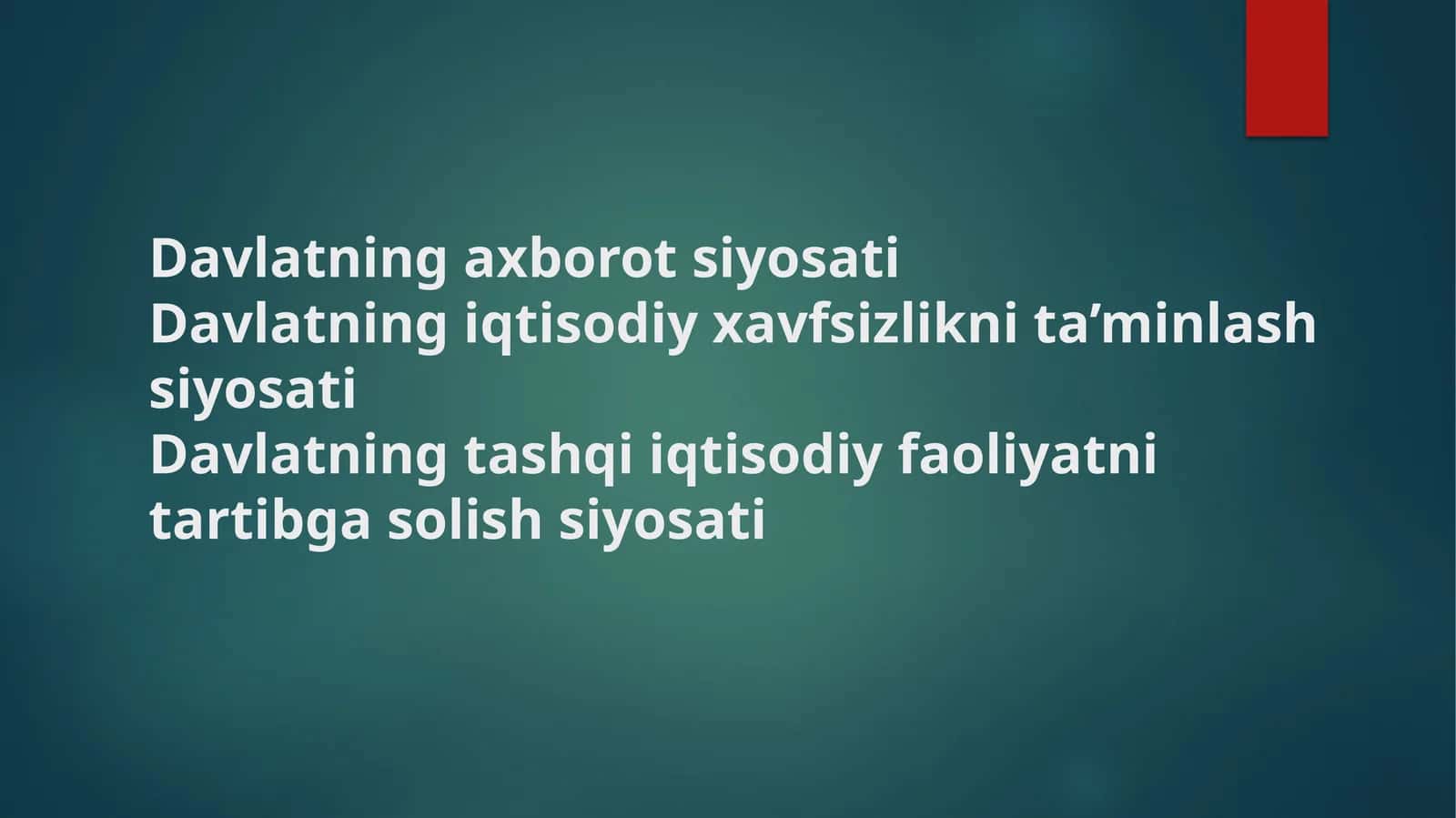Davlatning axborot siyosati 1