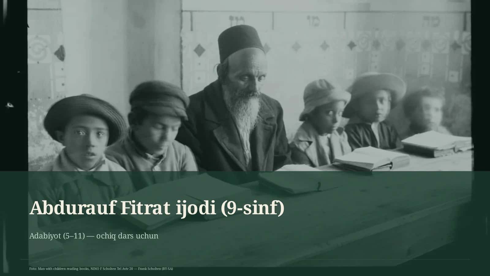Abdurauf Fitrat ijodi (9-sinf) 1