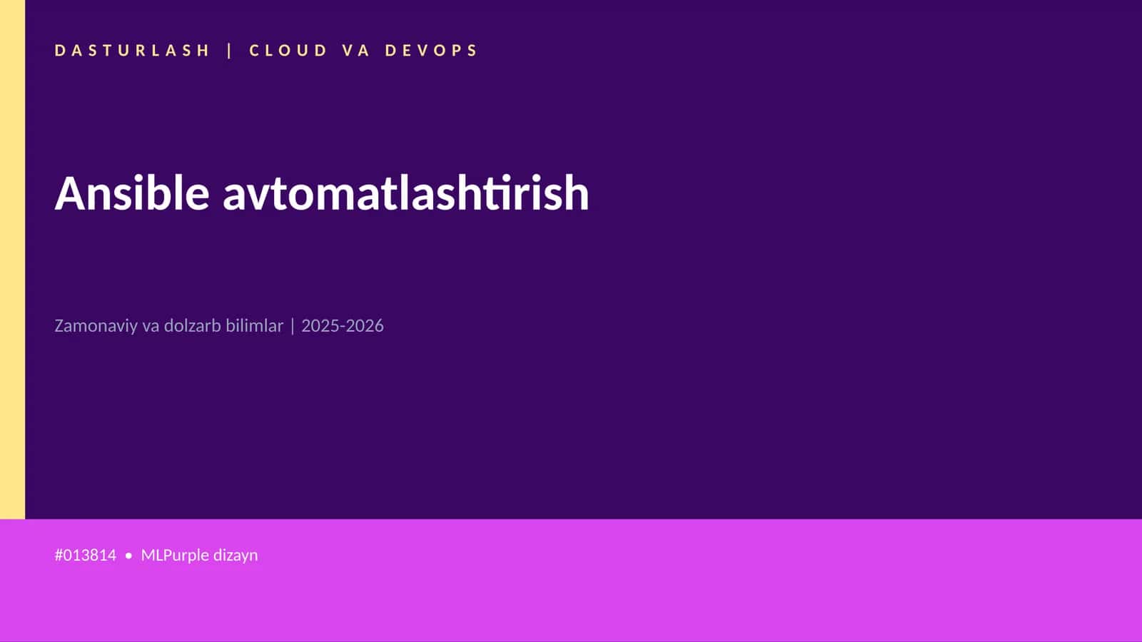 Ansible avtomatlashtirish 1
