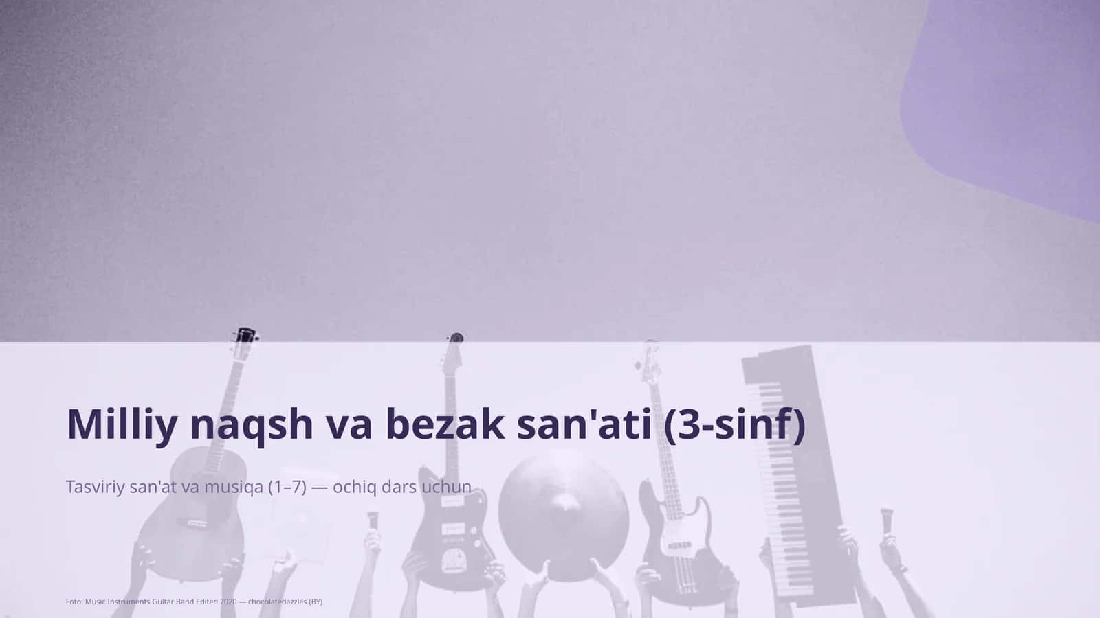 Milliy naqsh va bezak san'ati (3-sinf) 1