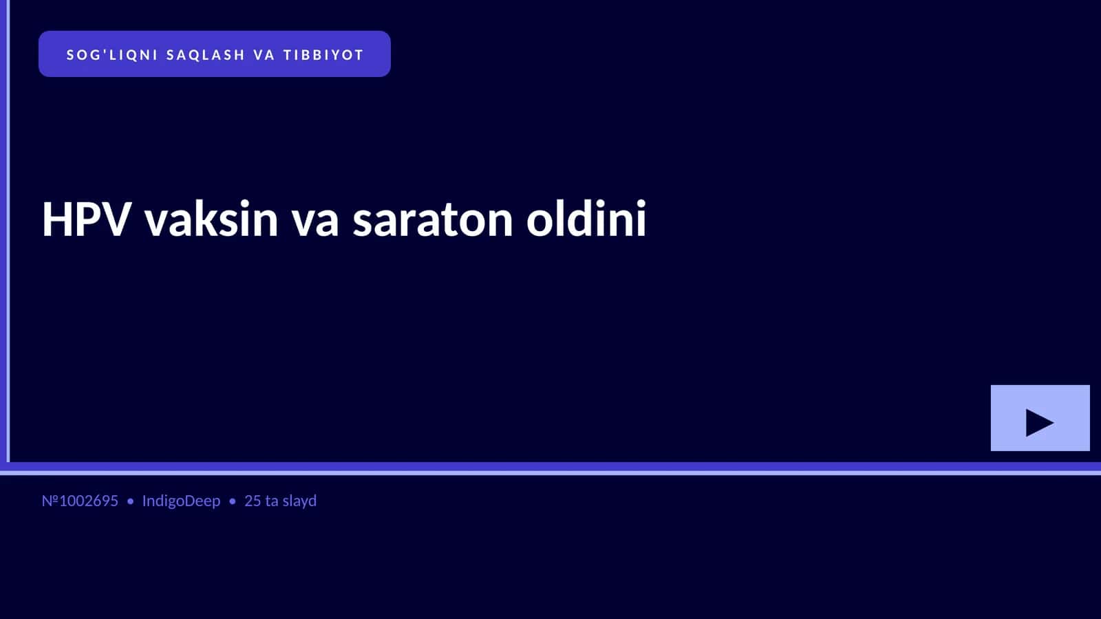 HPV vaksin va saraton oldini 1