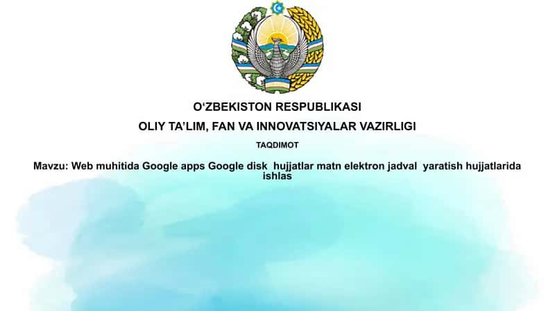 Google Ilovalari va Google Drive 1