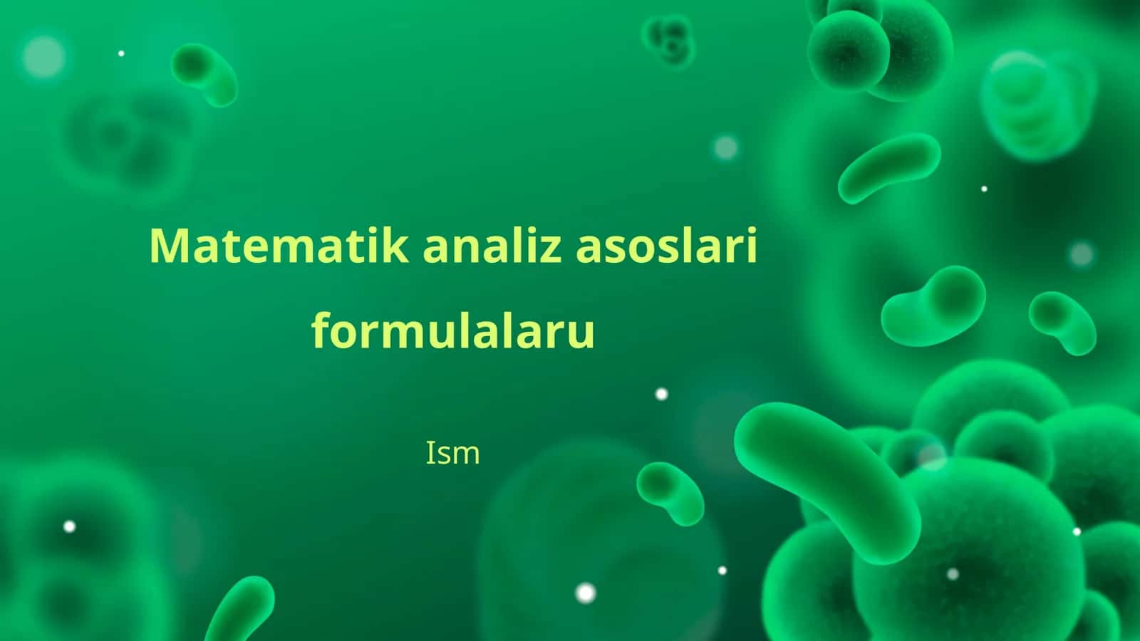 Matematik analiz asoslari formulalaru 1