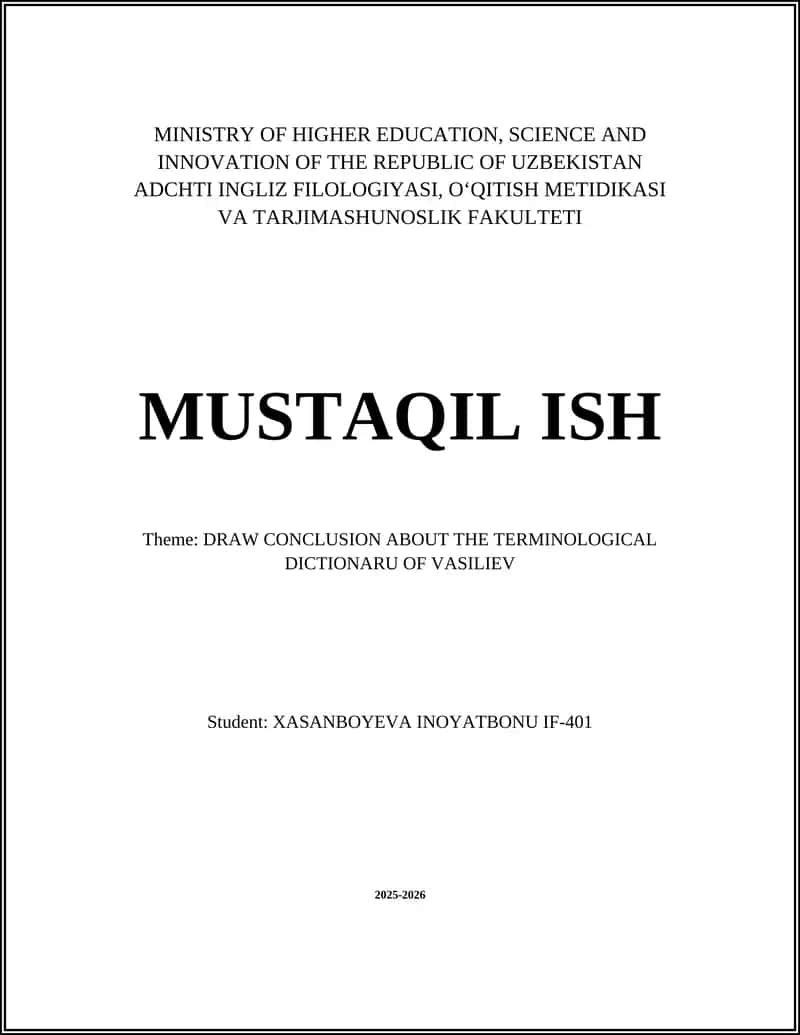 Vasiliev's Terminological Dictionary 1