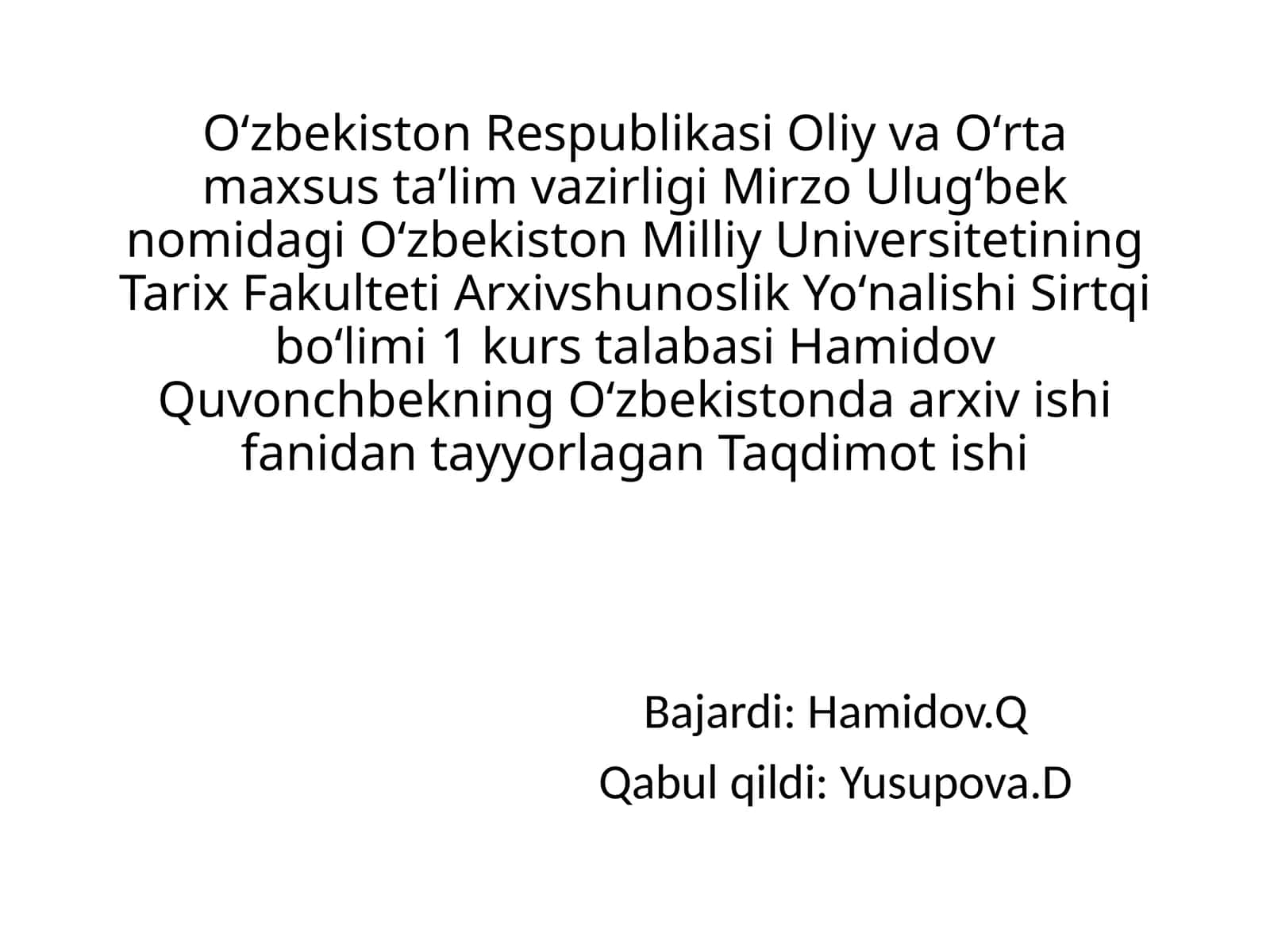 Rossiya imperiyasining Turkistonda arxiv hujjatlarini saqlash borasida amalga oshirgan siyosati 1
