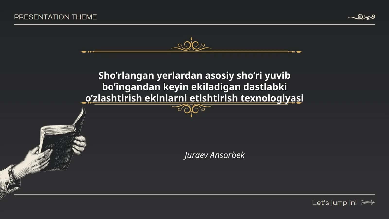 Sho’rlangan yerlardan asosiy sho’ri yuvib bo’ingandan keyin ekiladigan dastlabki o’zlashtirish ekinlarni etishtirish texnologiyasi 1
