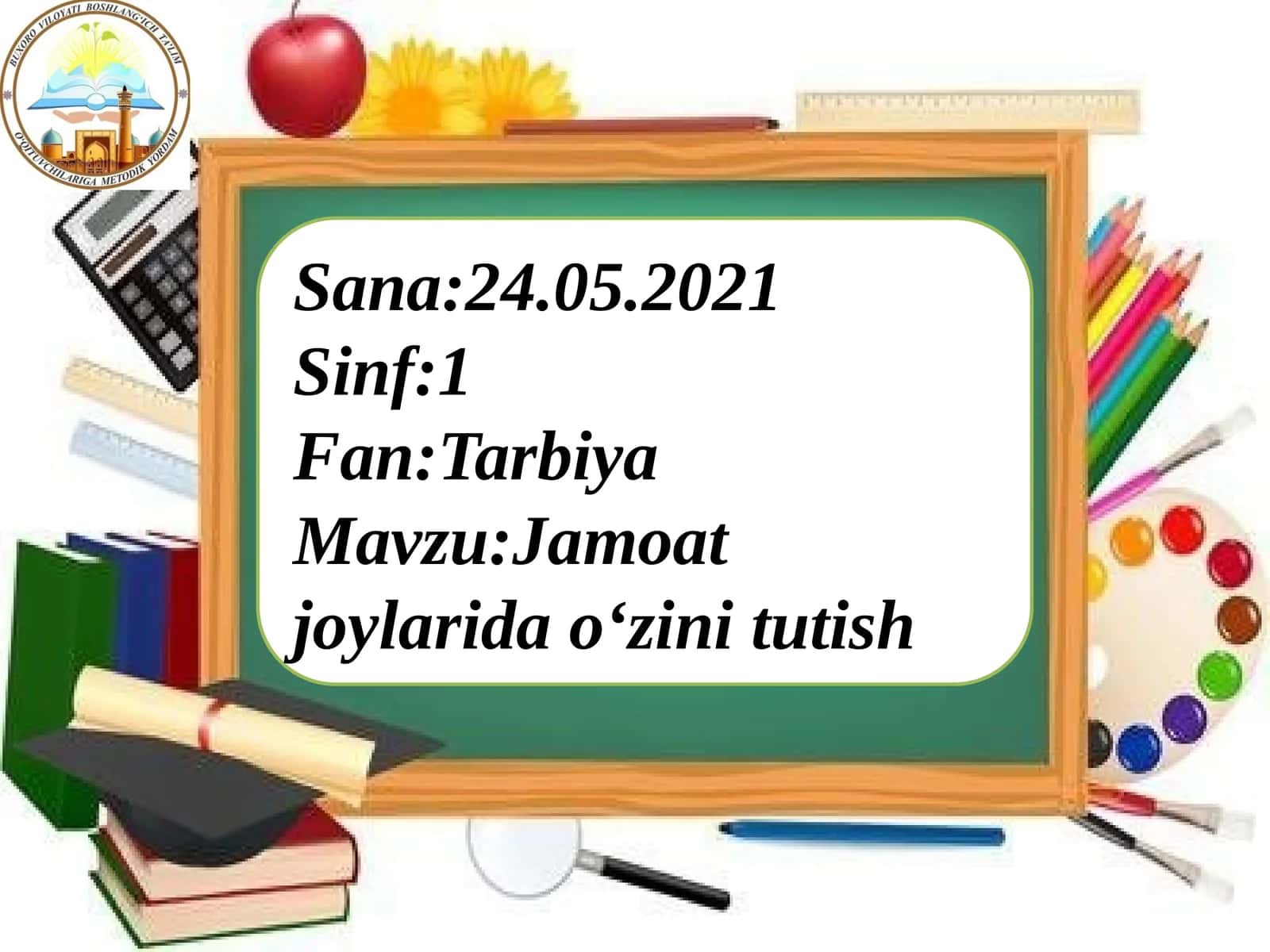 Jamoat joylarida o‘zini tutish 1