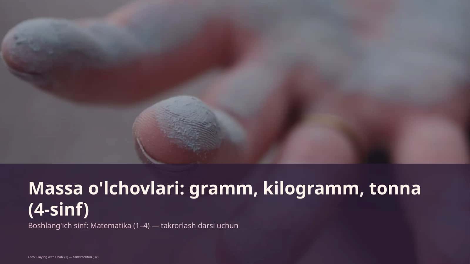 Matematika Massa o'lchovlari 1