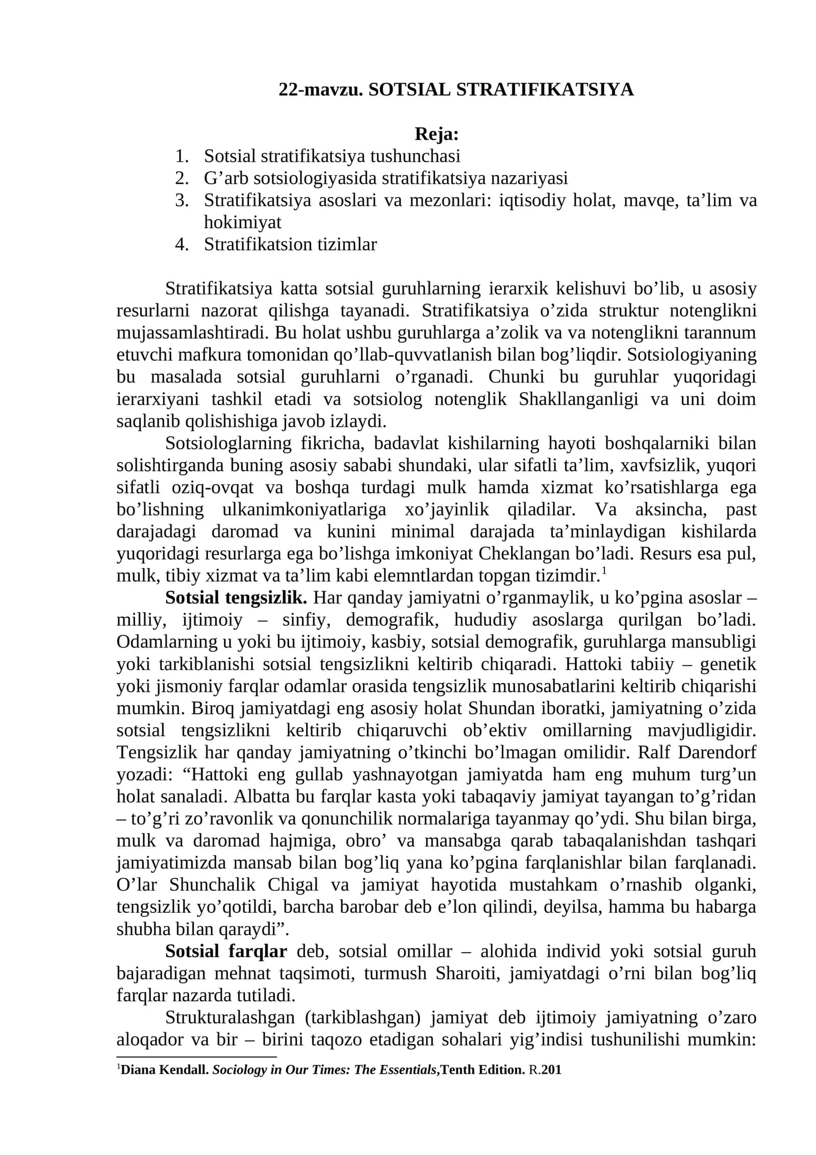 SOTSIAL STRATIFIKATSIYA 1