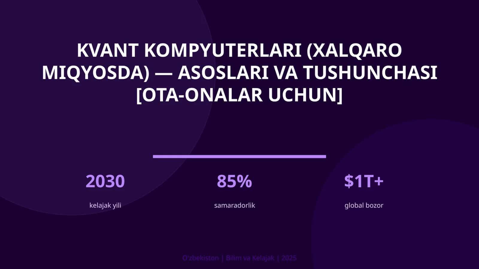 Kvant kompyuterlari (xalqaro miqyosda) — asoslari va tushunchasi [ota-onalar uchun] 1