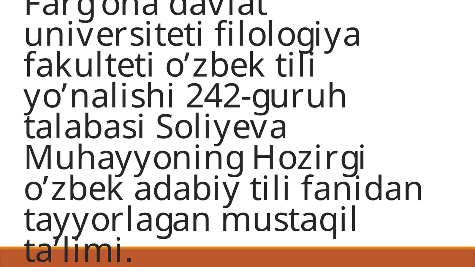 OT SO’Z TURKUMIGA OID TUSHUNCHALARNI QIYOSIY O’RGANISH 1