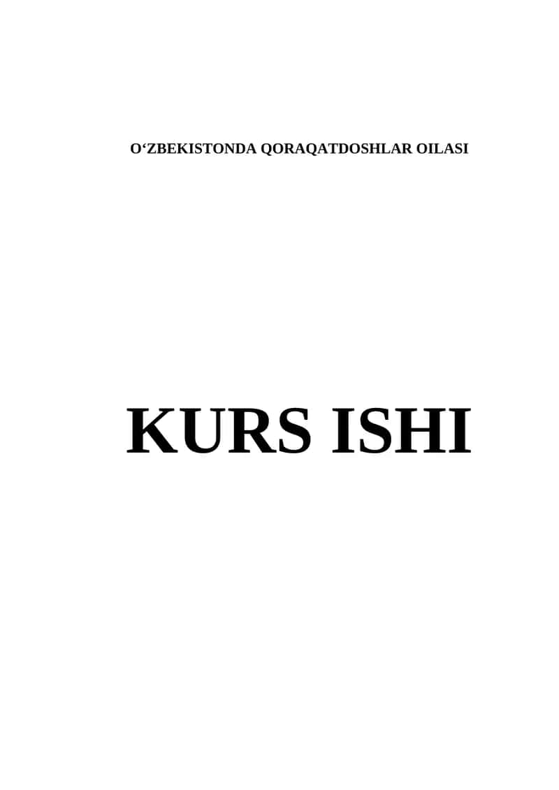 QORAQATDOSHLAR OILASI 1