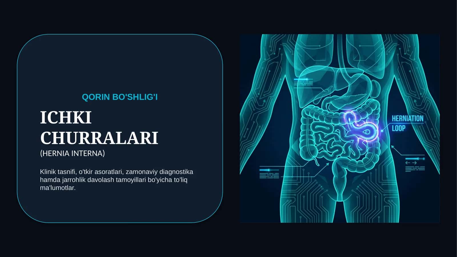 ICHKI CHURRALAR — TURLARI, KELIB CHIQISH SABABLARI, KLINIKASI VA DAVOLASHI | 15 SLAYDLI TAQDIMOT 1