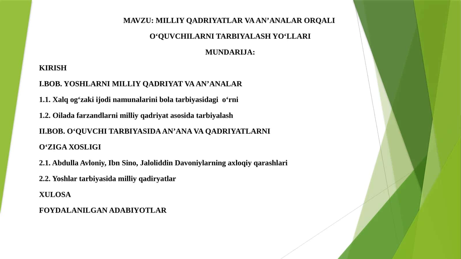 Milliy Qadriyatlar va An’analar Orqali O‘quvchilarni Tarbiyalash Yo‘llari 1