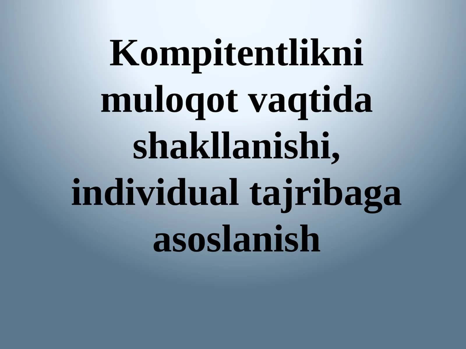 Muloqot vaqtidagi kompitentlik 1