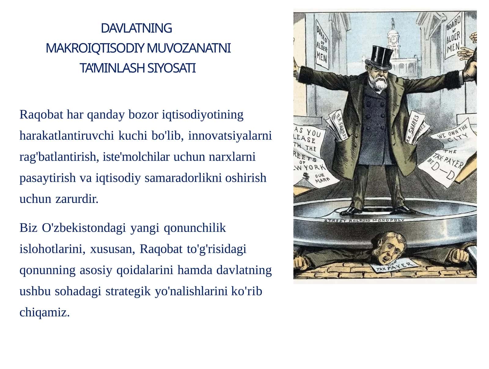 DAVLATNING MAKROIQTISODIY MUVOZANATNI TA’MINLASH SIYOSATI 1