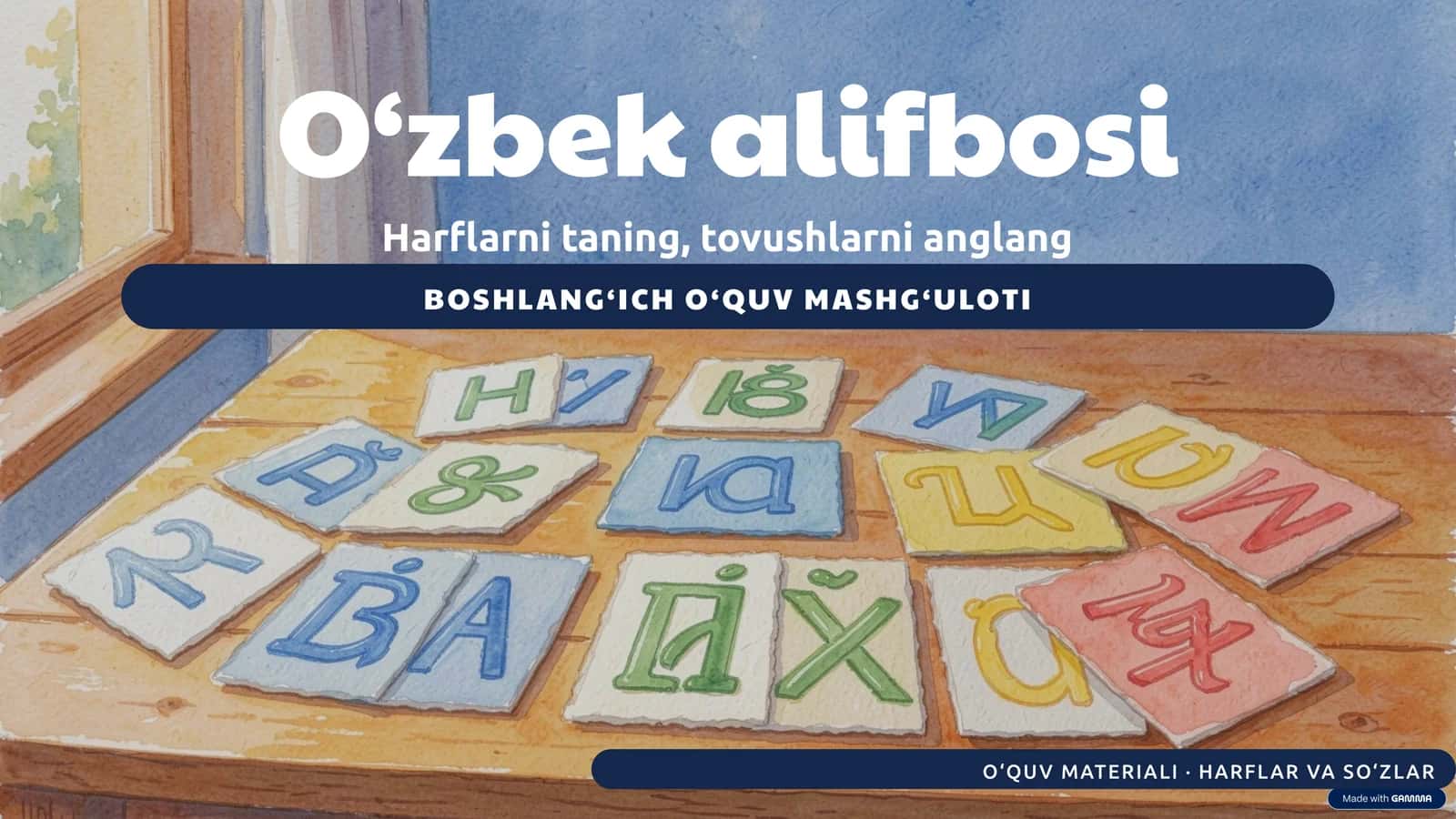O‘zbek alifbosi 1