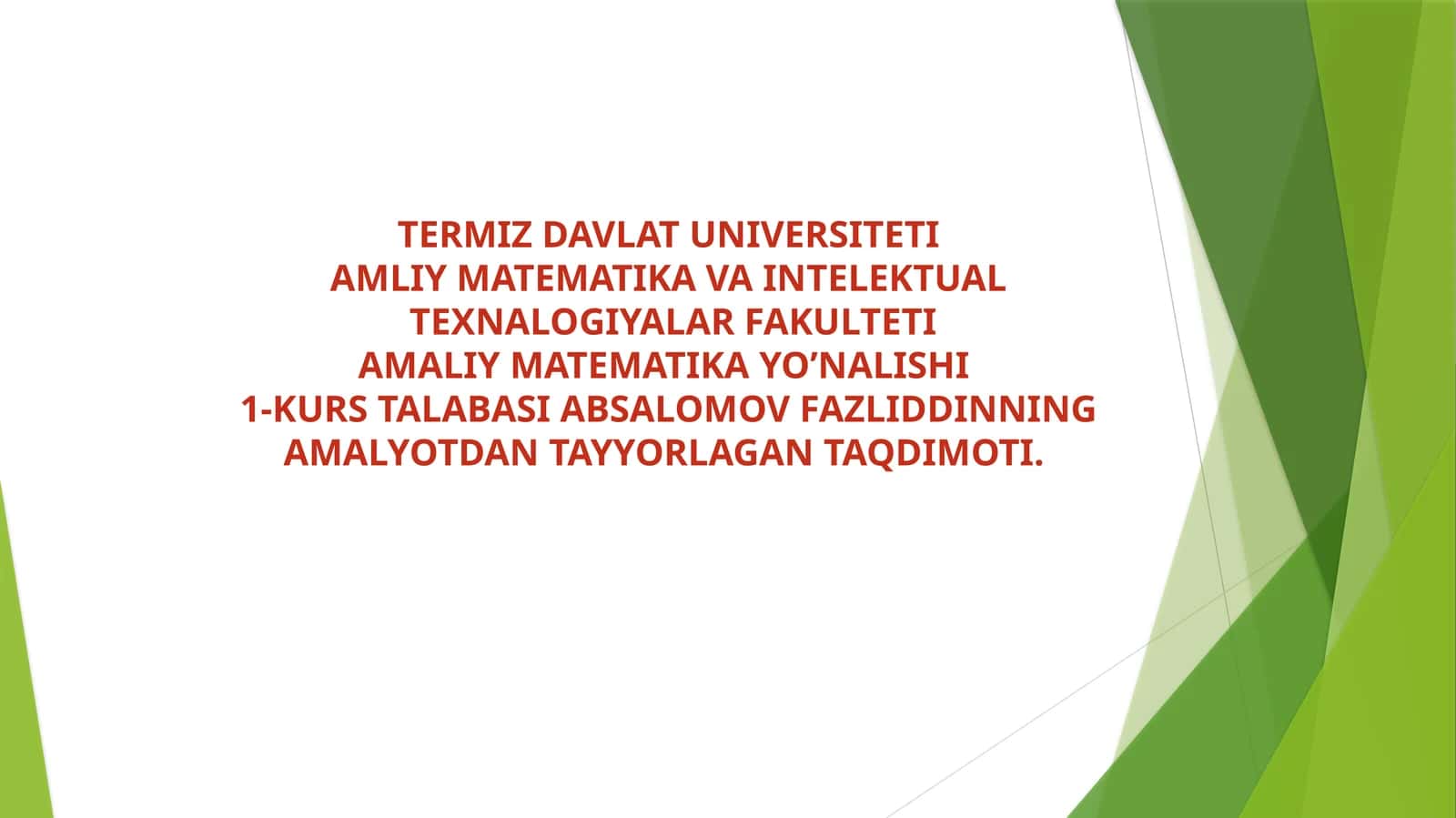 Maʼlumotlar bazasidan maqsadli foydalanish 1